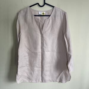 Jones New York Sport Linen Blouse Size Large